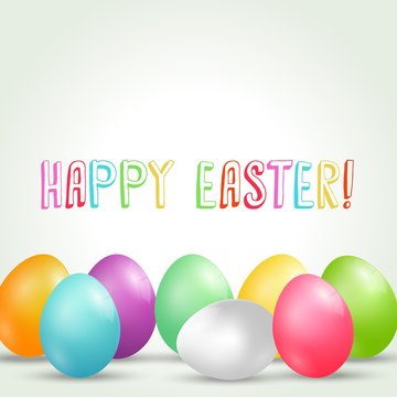 Colorful easter eggs  background