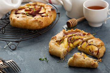 Yogurt and nectarine galette