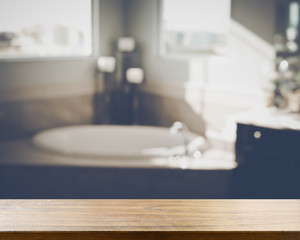 Blurred Bathroom with Bathtub applying Retro Instagram Style Fil