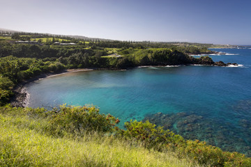 Naklejka na ściany i meble Honolua bay on the west coast of Maui, Hawaii