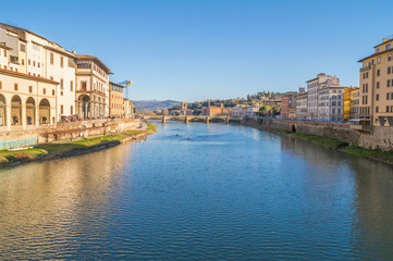Fototapeta na wymiar Florence cityscape with river Arno