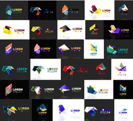 Obraz na płótnie Canvas Grow up arrow origami abstract vector logo design template paper creative office icon business company symbol concept