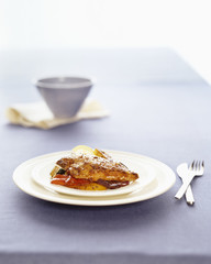 Roasted chicken on plate