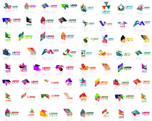 Fototapeta premium Mega set of geometrical abstract logos
