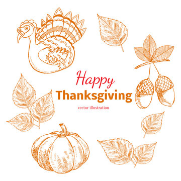 Vector illustration of a Happy Thanksgiving