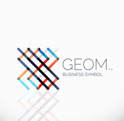 Logo, linear abstract geometric icon