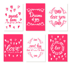 Set Valentines day red background