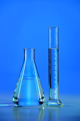 Flask and Graduated Cylinder