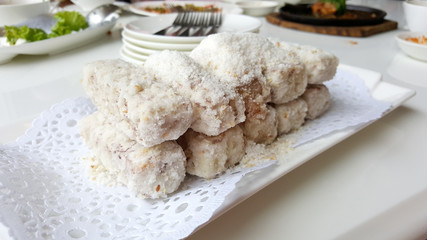 deep fired toro with icing