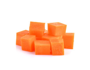 Carrot sliced  on white background