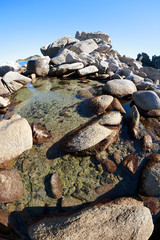 Summer landscape of rocky sea coast