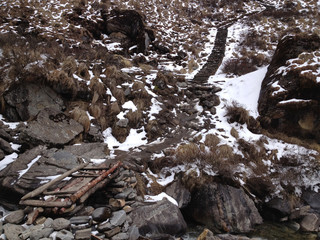 Trail at Annapurna base camp - Nepal, Himalayas