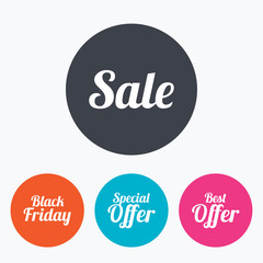 Sale icons. Best special offer symbols