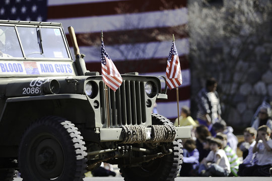 Millitery Jeep in Parade