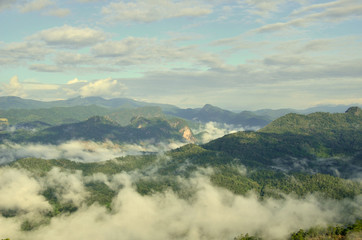 Mountains and mist is view beautiful