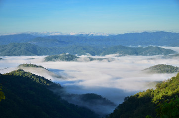 Mountains and mist is view beautiful
