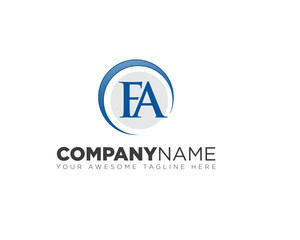 Initial Logo Circle FA