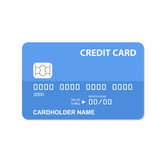 Flat design credit card.