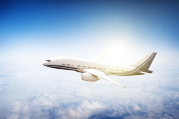 Airplane Skyline Horizon Flight Cloud Concept