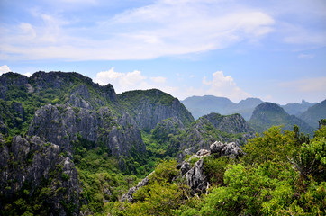 Fototapeta na wymiar Khao Dang view point, Sam Roi Yod national park near Hua Hin, Thailand