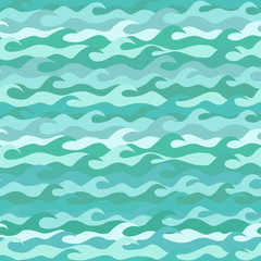 Seamless pattern made of sea waves