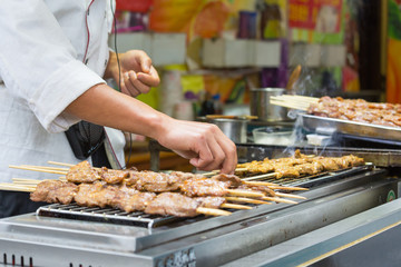 Grill goat skewer
