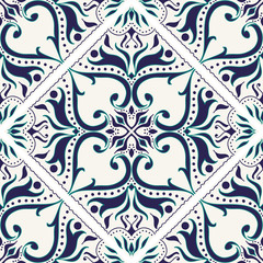 Vector seamless texture. Beautiful colored pattern for design and fashion with decorative elements