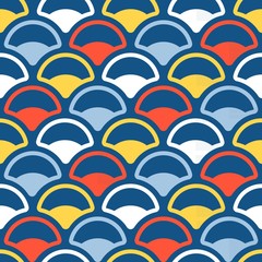Vector fish scale in asian style, seamless pattern © lukpedclub