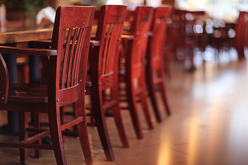 chairs in a cafe interior