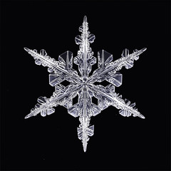 natural ice crystal snowflake