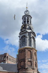 Obraz premium Famous Munt Tower in Amsterdam