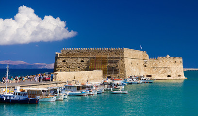 Fototapeta na wymiar Port in the city of Heraklion. Crete