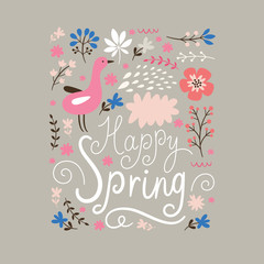 Happy Spring illustration