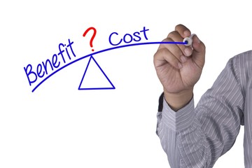 balance between benefit or cost