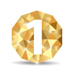 number one polygon yellow gold