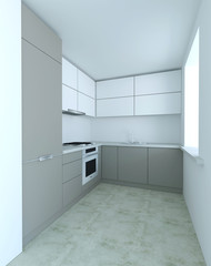 Modern Style Kitchen Cabinet Design Visualization 