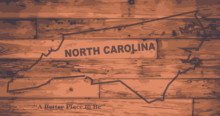 North Carolina Map Brand