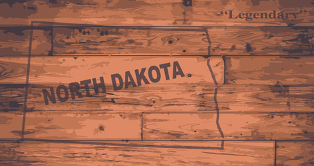 North Dakota Map Brand