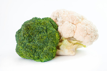 Fresh green Broccoli. Cauliflower.