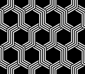 hexagon pattern. seamless pattern design. editable vector file.