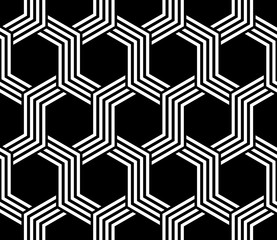 hexagon pattern. seamless pattern design. editable vector file.