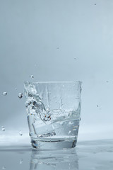 ice cubes in the water