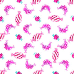 Candy Pattern. Colourful Vector Illustration