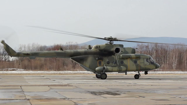 Russian army Mi-8 helicopter