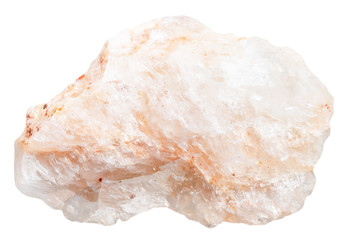 Belomorite (moonstone) rock isolated