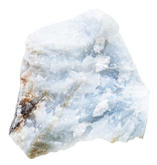 blue Anhydrite (Angelite) rock isolated