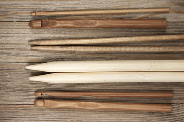 Knitting needles and crochets