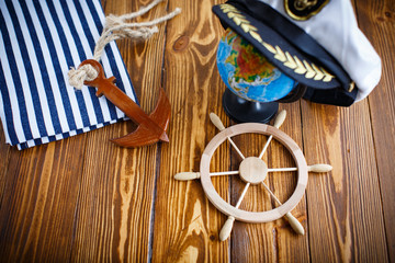 Decorative wooden steering wheel 
