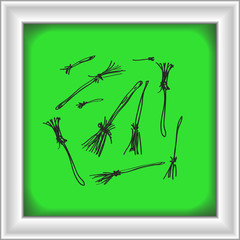 Simple doodle of some broomsticks