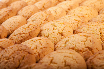 Texture (background) of the cookie in the studio